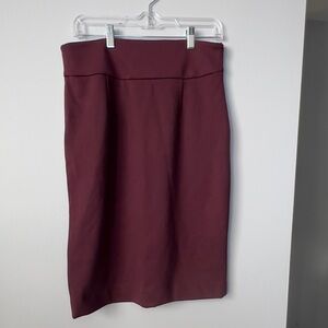 Grace Elements Deep Burgundy Pencil Skirt